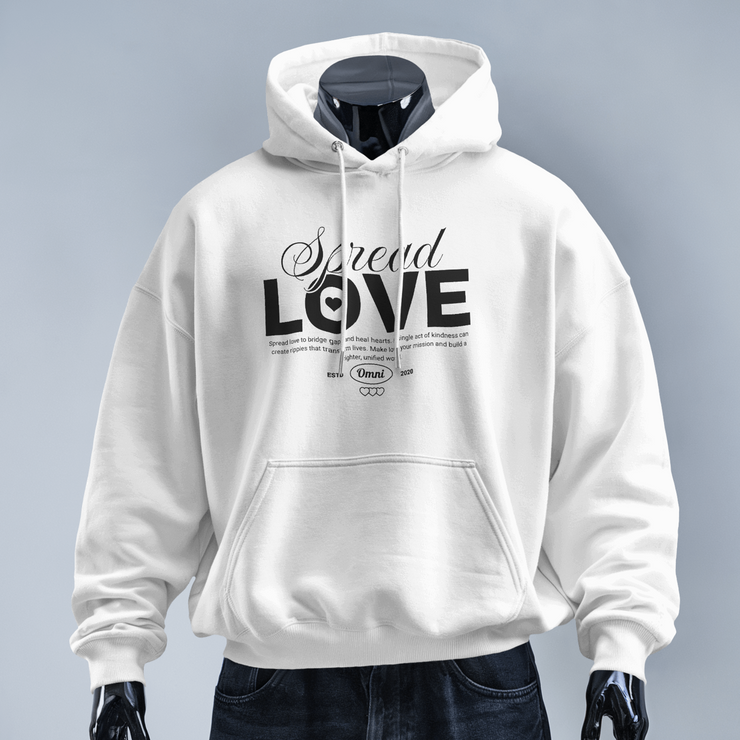 Spread Love - Oversized Streetwear Fleece Hoodie