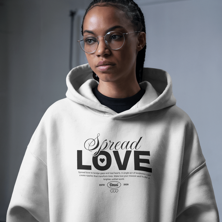 Spread Love - Oversized Streetwear Fleece Hoodie