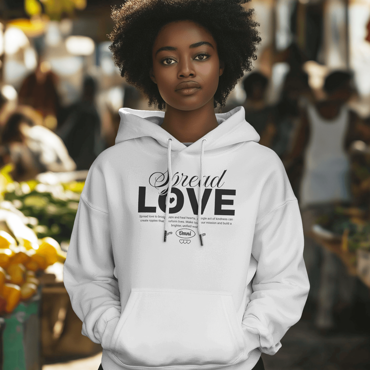 Spread Love - Oversized Streetwear Fleece Hoodie