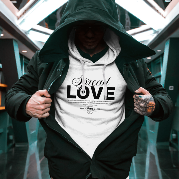 Spread Love - Oversized Streetwear Fleece Hoodie