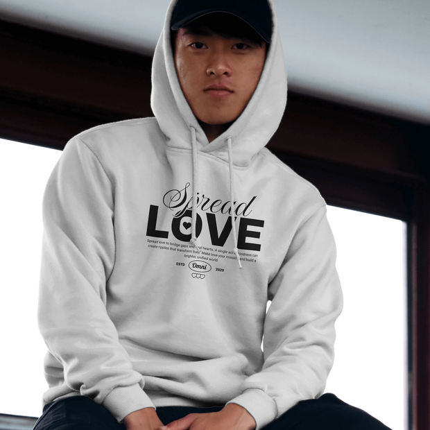 Spread Love - Oversized Streetwear Fleece Hoodie