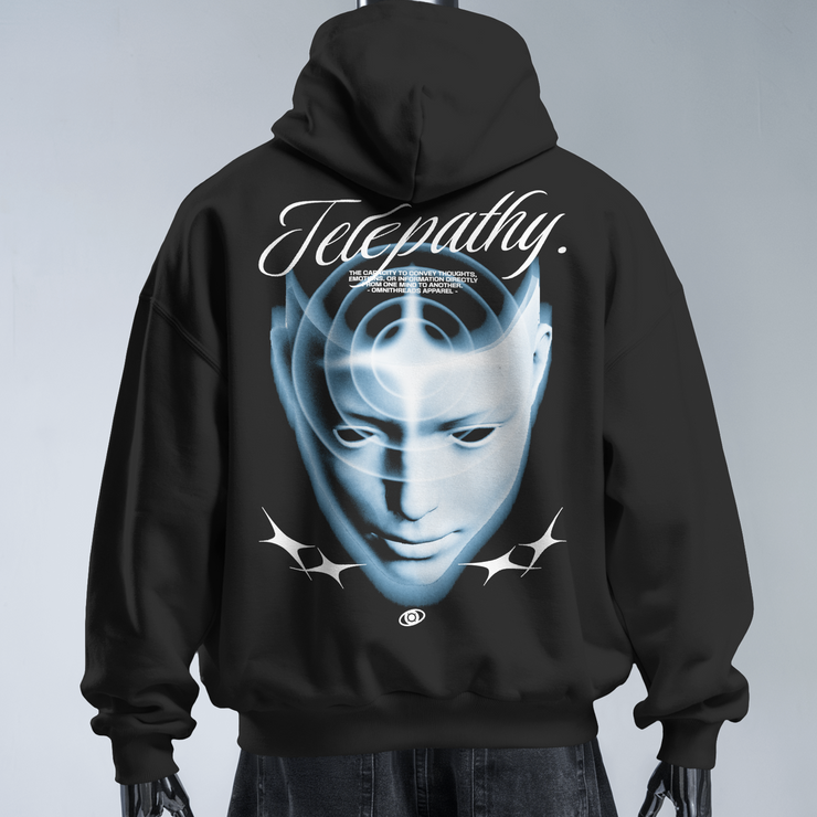 Telepathy - Oversized Streetwear Fleece Hoodie