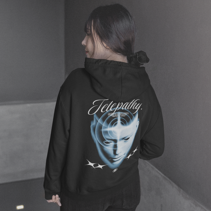 Telepathy - Oversized Streetwear Fleece Hoodie