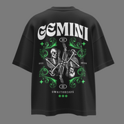 Two Sided Gemini - Oversize Deep Drop Shoulder Tee