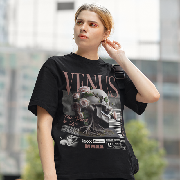 Venus - Oversize Deep Drop Shoulder Tee