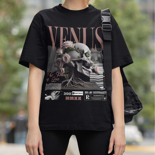 Venus - Oversize Deep Drop Shoulder Tee