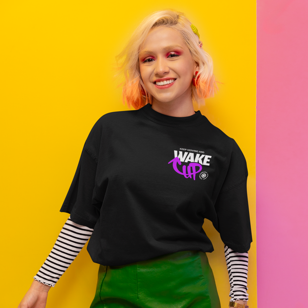 Wake Up - Oversize Deep Drop Shoulder Tee