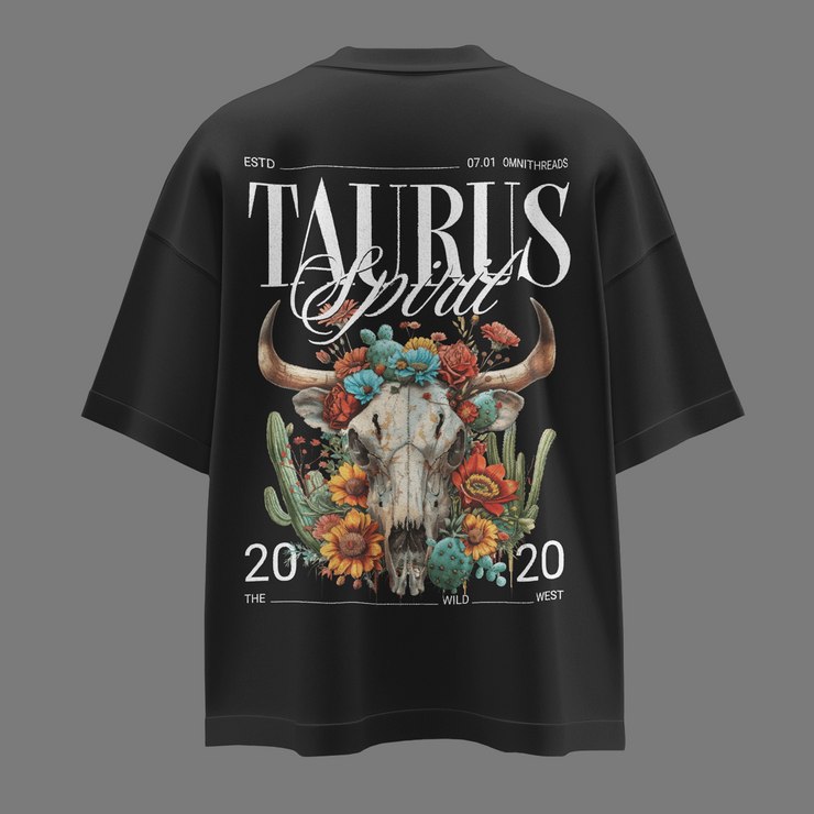 Taurus Spirit - Oversize Deep Drop Shoulder Tee